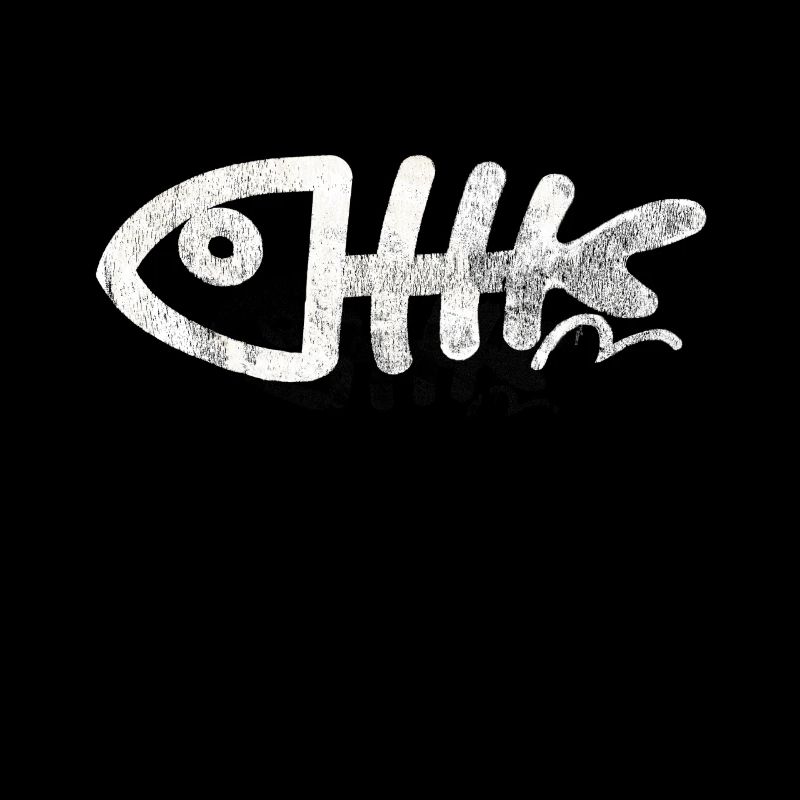 Fischskelett Graffiti Grafik