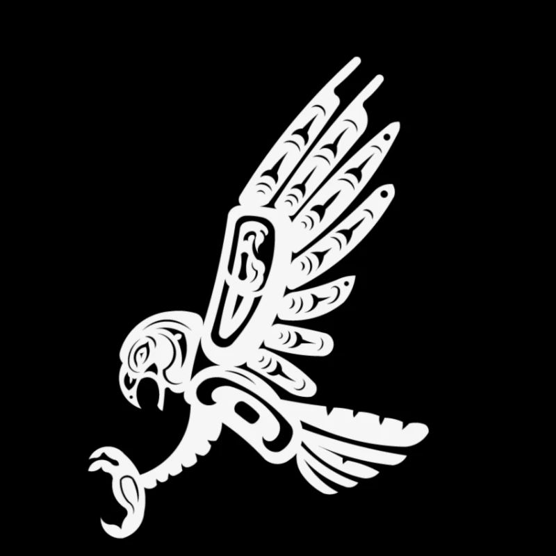 Totem faucon blanc