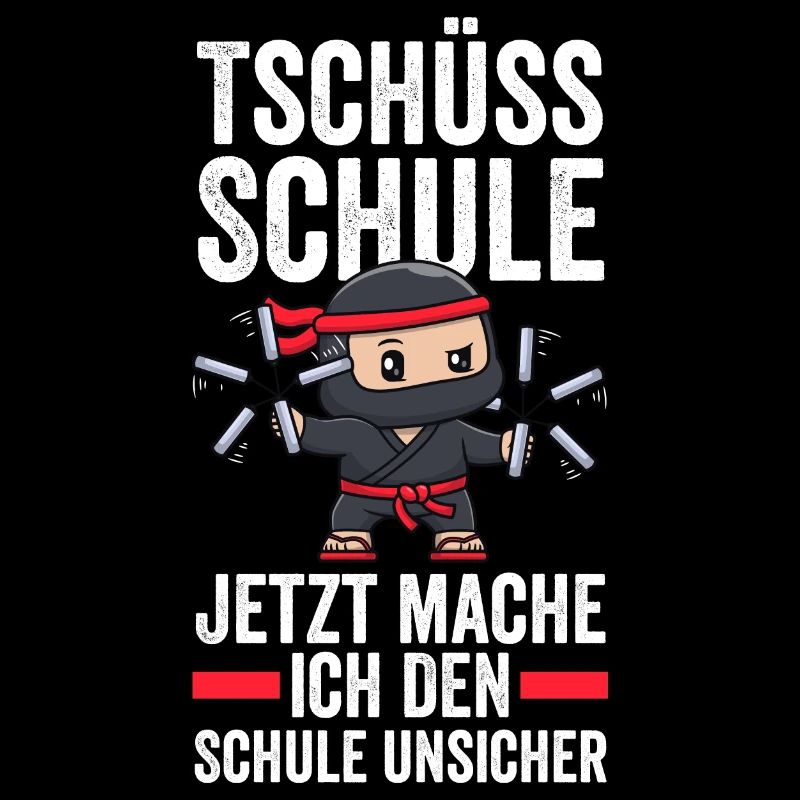Schulkind Ninja Kindergarten Abschluss Geschenk
