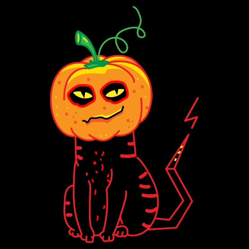 Chat citrouille Halloween