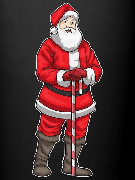Père Noël bâton de marche