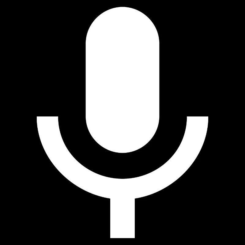 Microphone | Symbol | White | gift idea