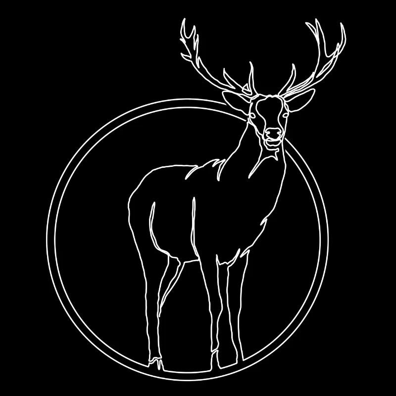 Hirsch Wald Premium Design Geschenk