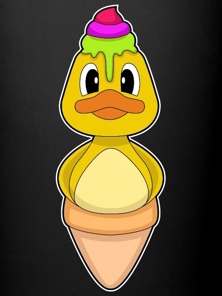 Glace gaufre au canard
