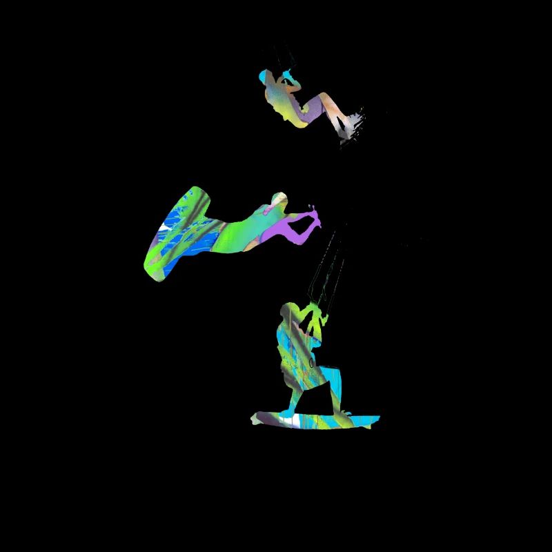 Kitesurf, surf, kitesurf, graffiti