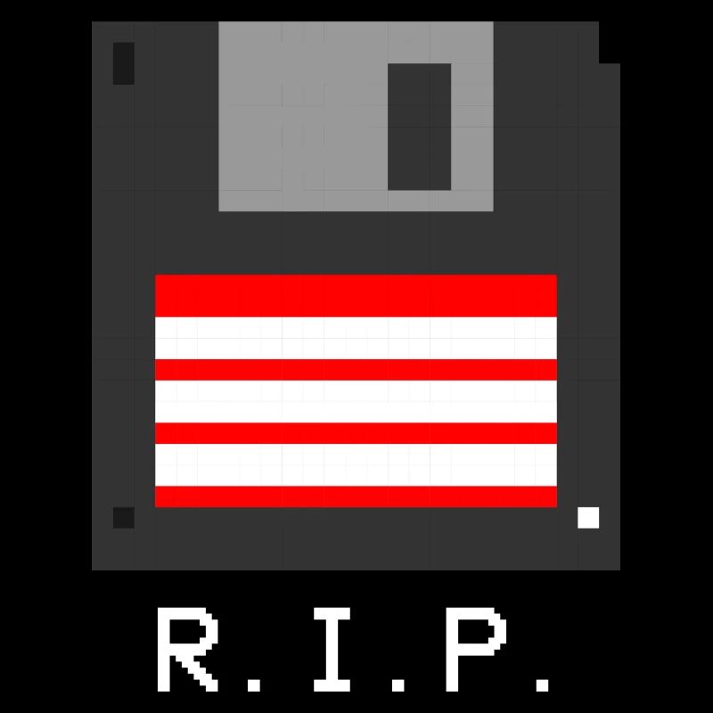 Diskette RIP Witzig Computer Tee