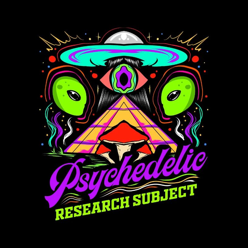 Illuminati Pyramid Alien - Psychedelic Research