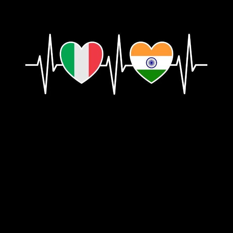 Drapeaux de l’Italie et de l’Inde