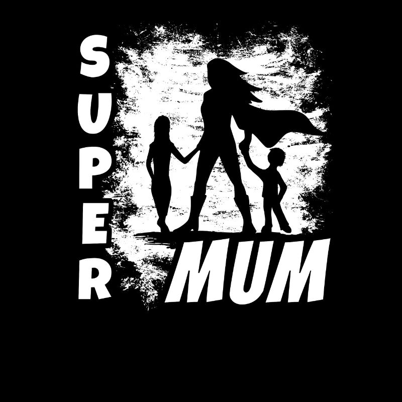 SuperMum Mutter mit Kindern Muttertag Geschenk
