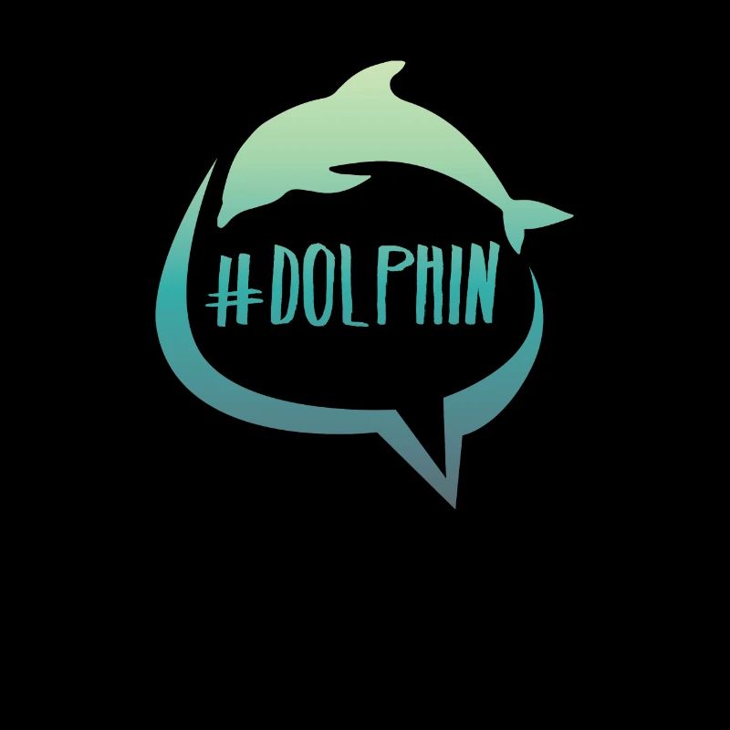 Hashtag Spruch Geschenk Delfin Ozean Party Zoo
