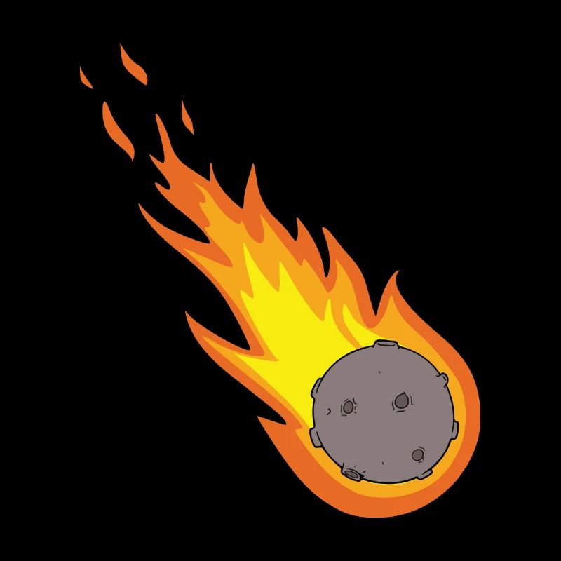 Flaming Meteor Comet Space