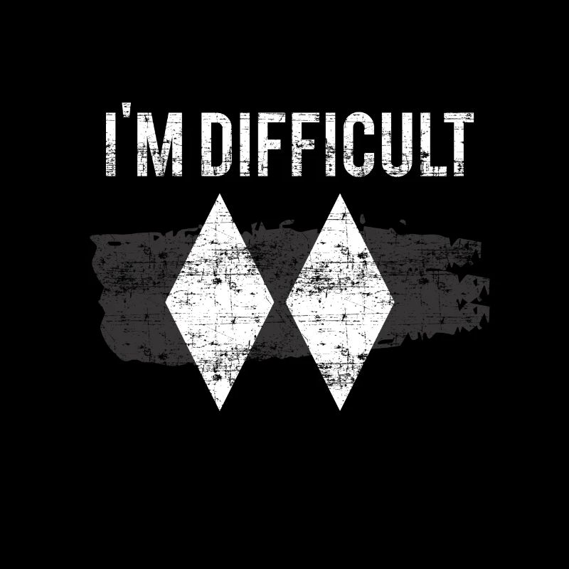 Je suis difficile à skier