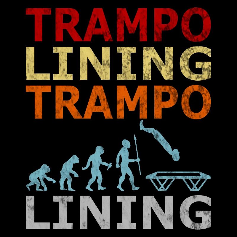Retro Vintage Style Evolution Trampolin Turnen