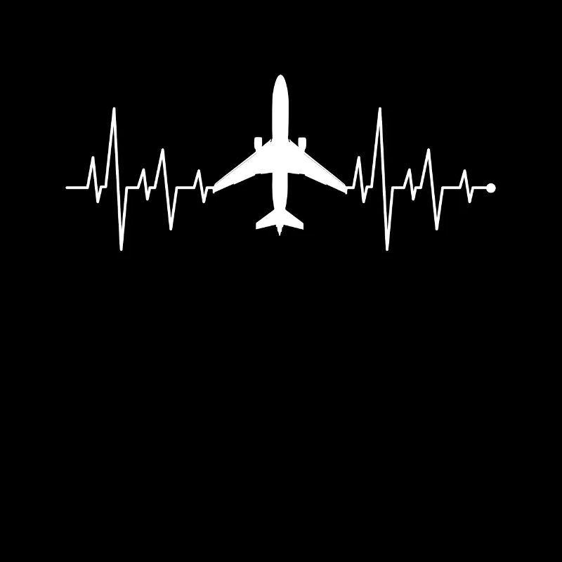 Herzfrequenz Frequenz Flugzeug Jet Pilot Shirt