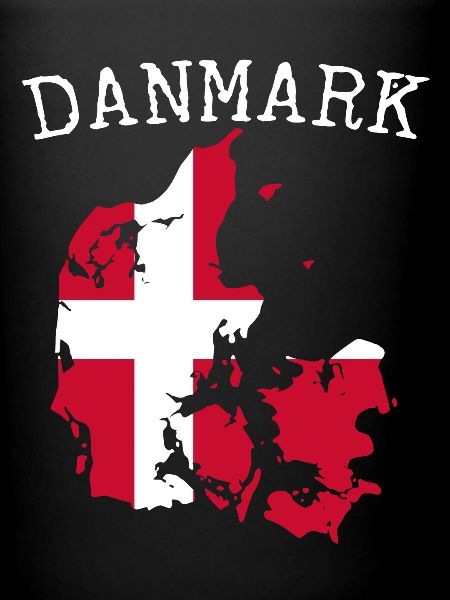 Danemark drapeau carte