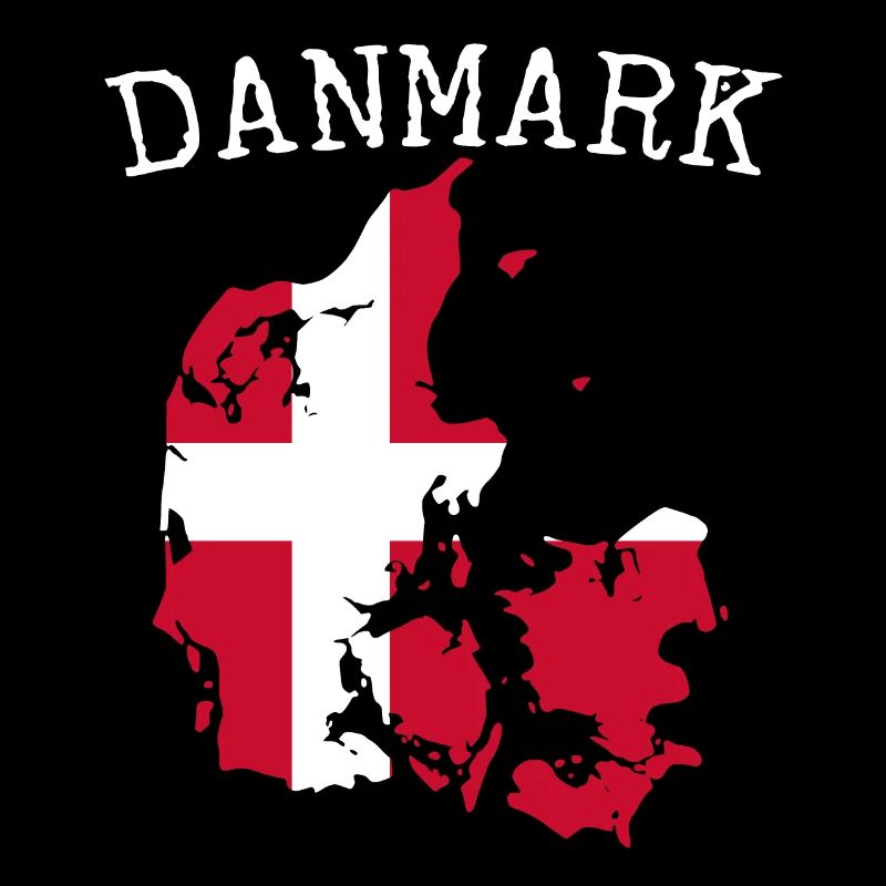 Denmark flag map