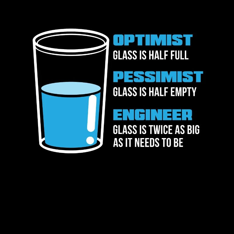 Engineer Engineering Optimist Pessimist Gift