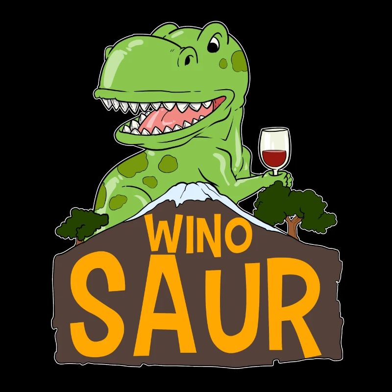 Winosaur Dinosaurier T-Rex Wein Trinker Alkohol