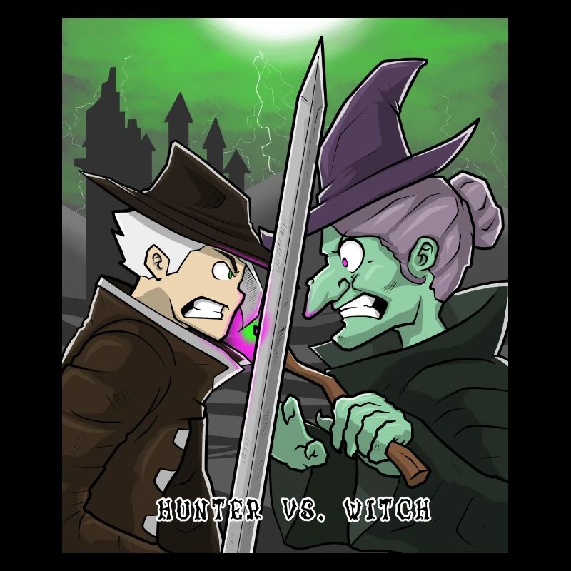 Hunter Vs. Sorcière sorcière halloween monstre effrayant