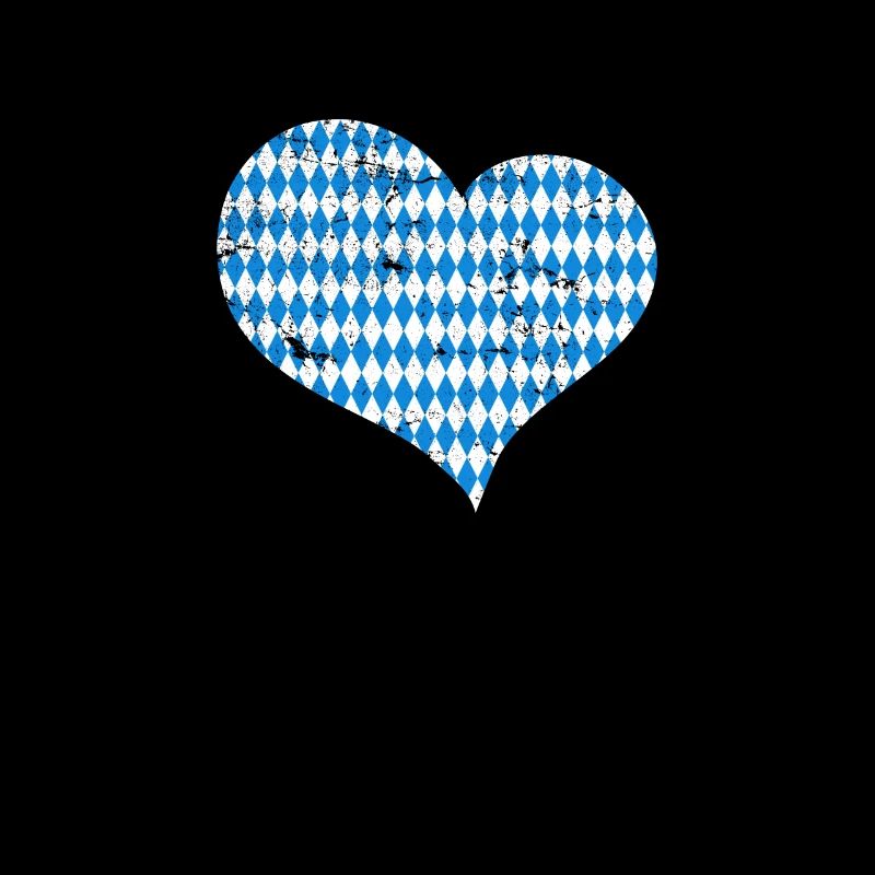 heart blue white Bavarian flag