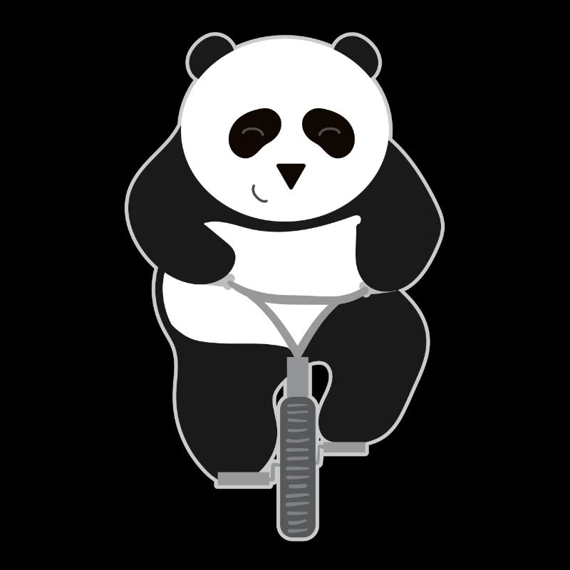 Panda rides a bicycle gift