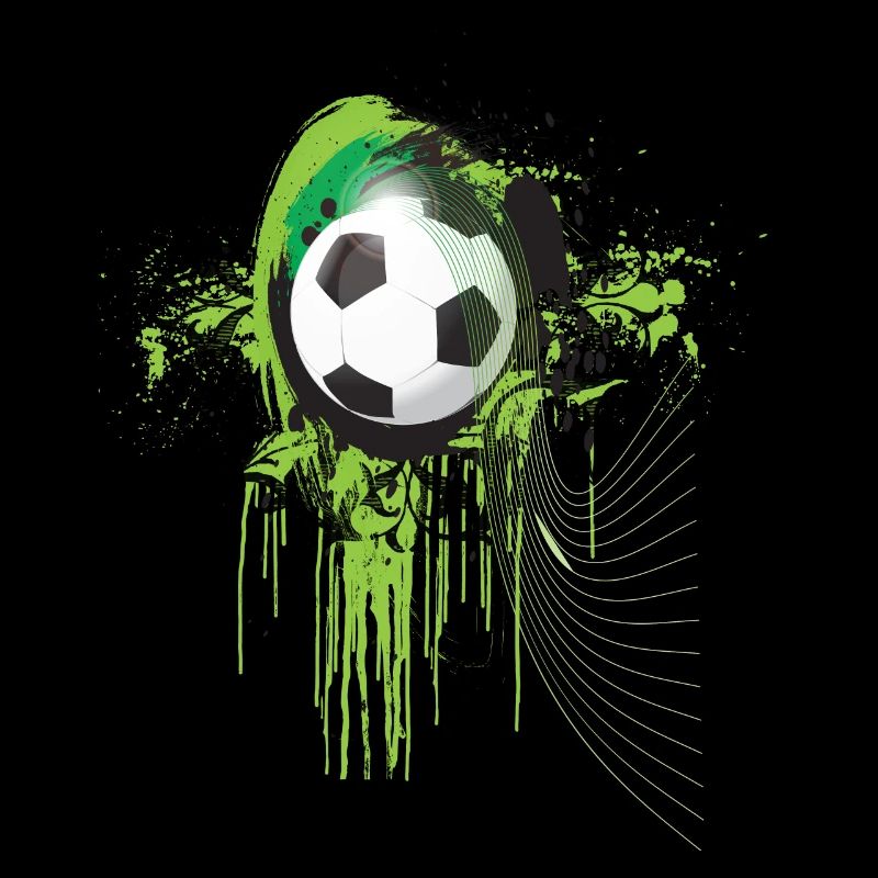 Ballon de football graffiti vert