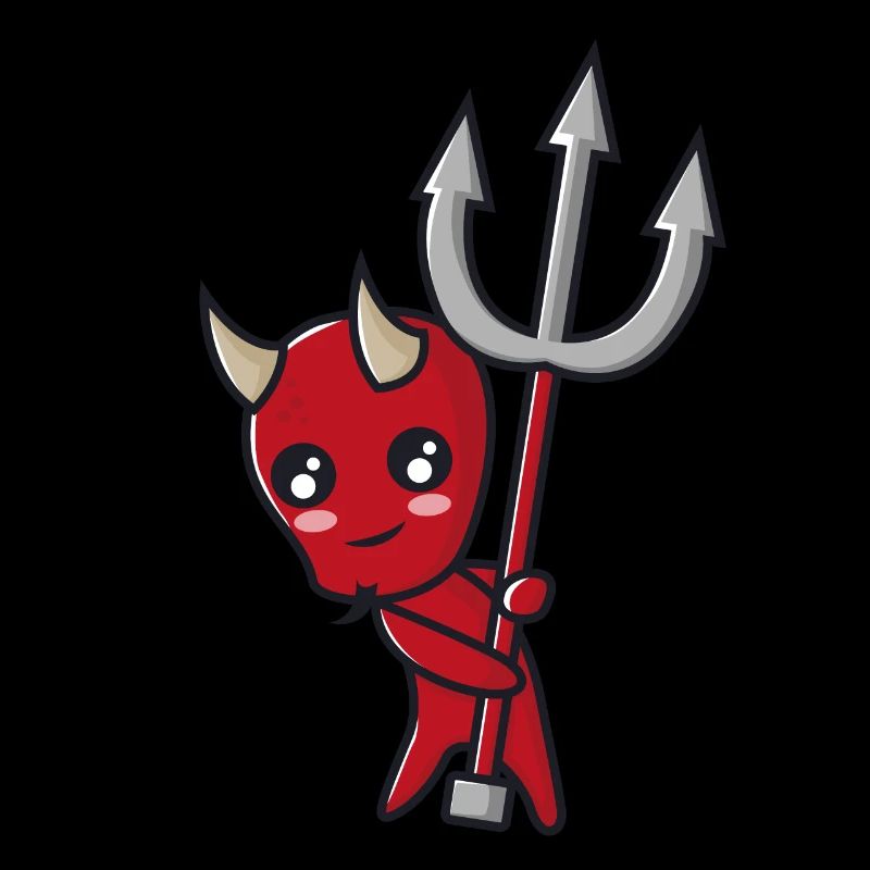 Devil with trident