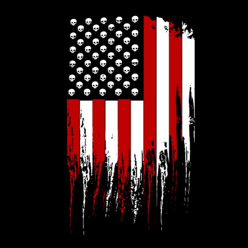 Tactical Skull American Flag