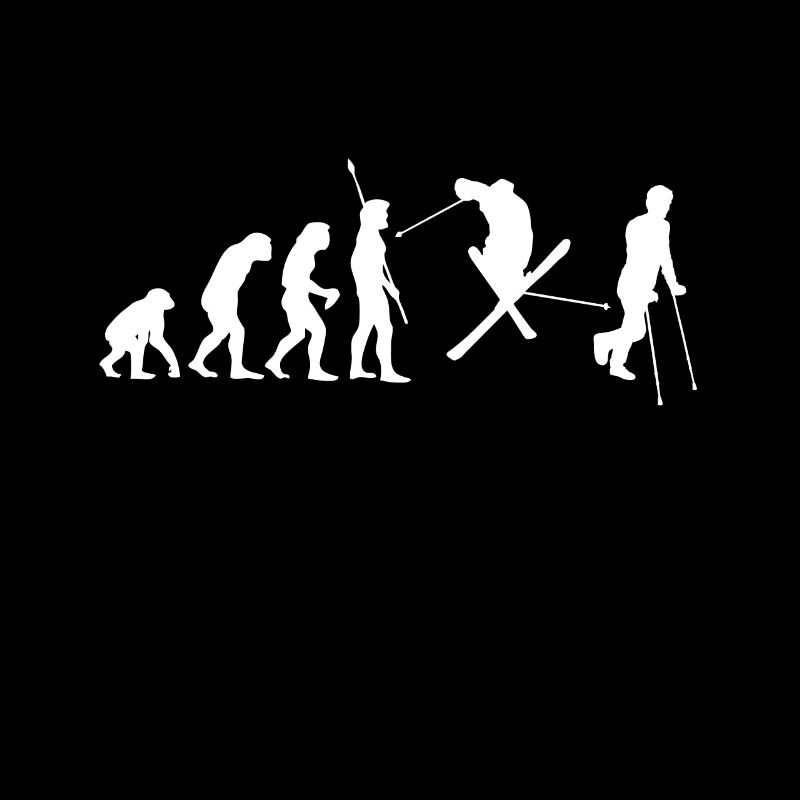 Lustiges Ski Evolution Wintersport Fun Geschenk