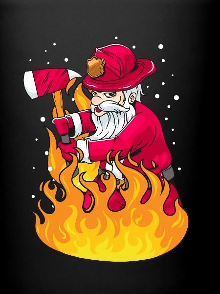 Noël Santa pompier cadeau