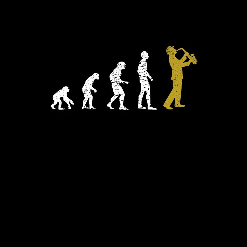 Saxophon Evolution Saxophonist lustig Sax Geschenk