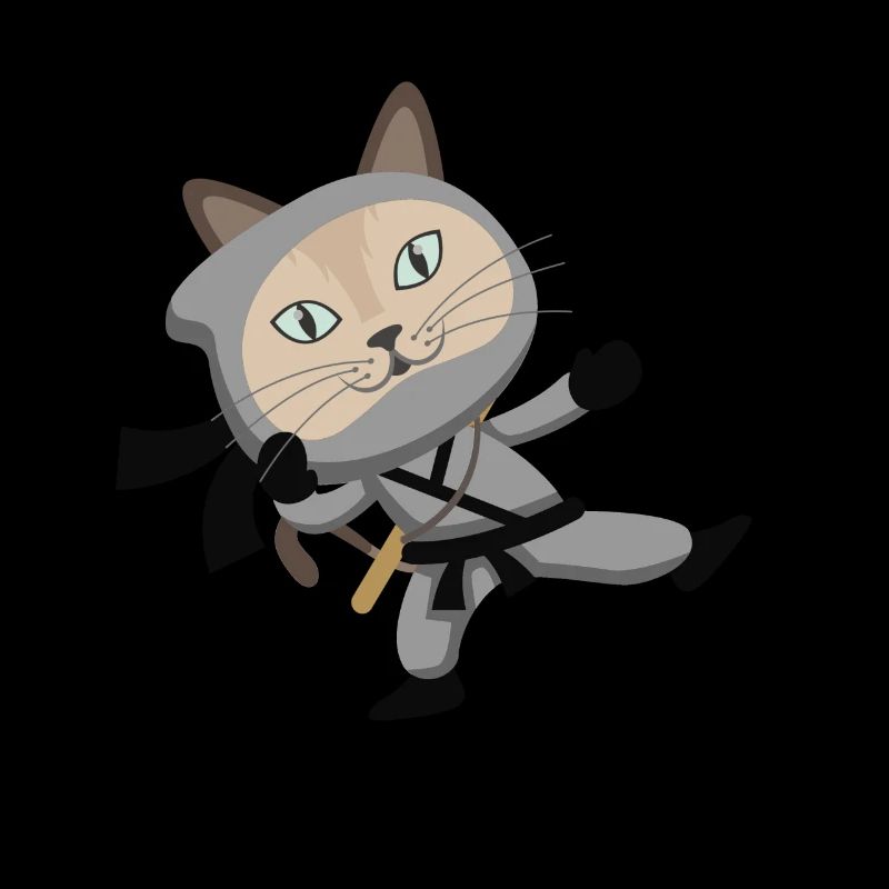 Ninja Cat Martial Arts Cute Gift Idea Kitty