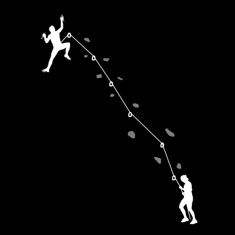 Grimpeur grimpe sur une paroi rocheuse | montée