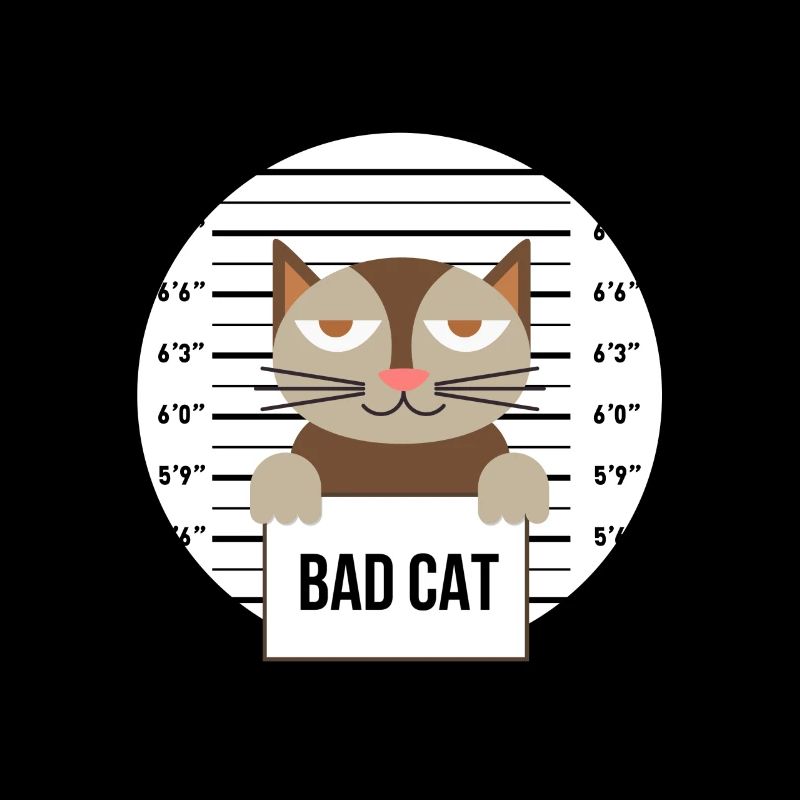 Süße Katze Gefängnis Knast Hinter Gittern Böse