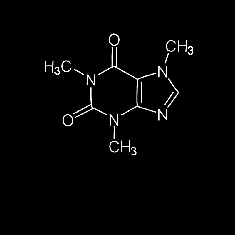 Geek caffeine coffee molecules chemistry gift idea