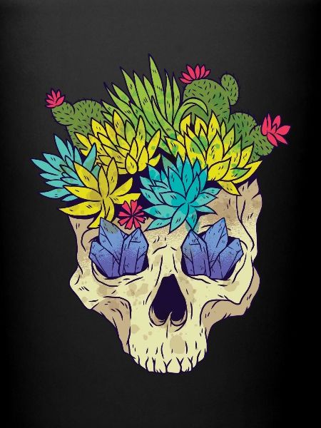 Crystal Cactus Skull