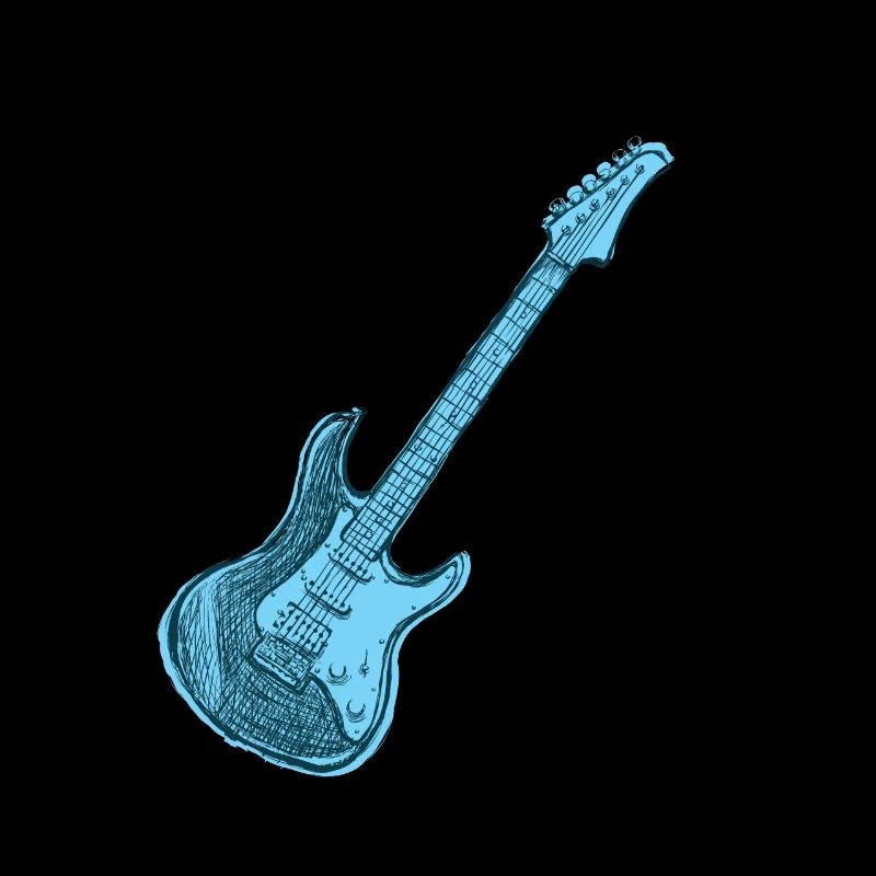 Blue electric guitar, guitar