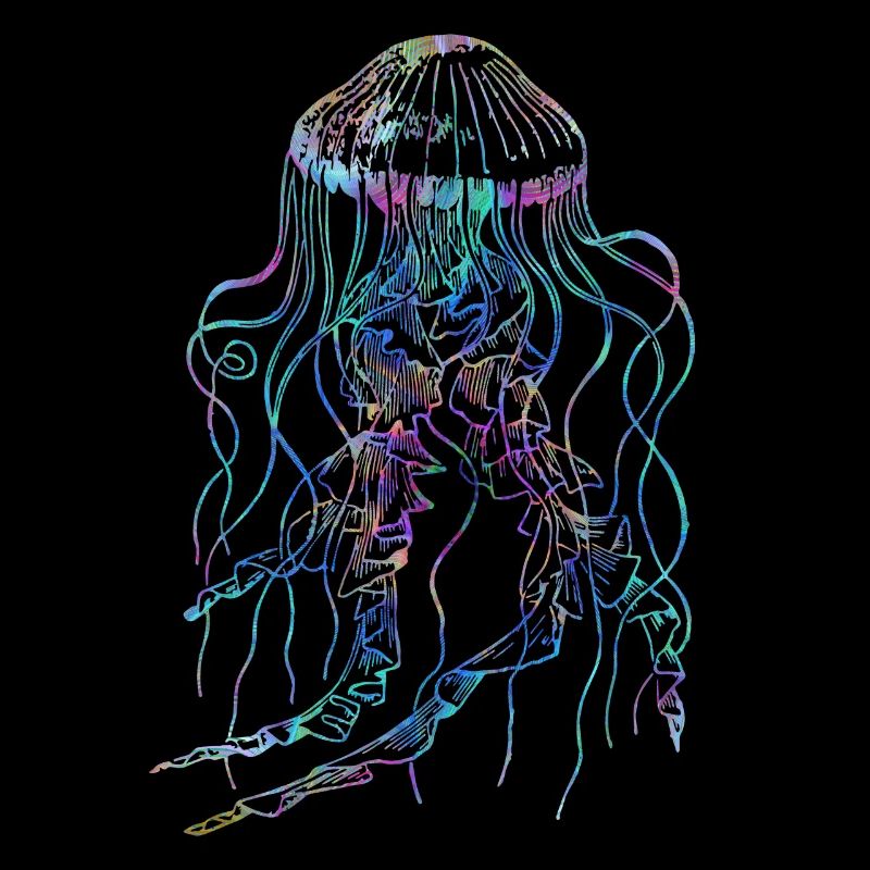 Psychedelic Jellyfish Trippy Tentacles Ocean