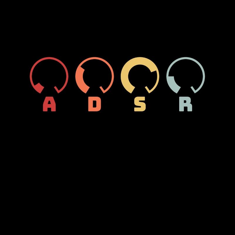 ADSR Synth Synthesizer Retro DJ Music Gift design