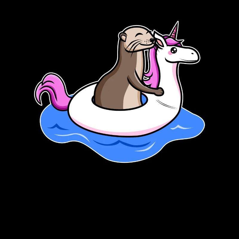 Otter mit Einhorn Otter & Einhorn Liebhaber