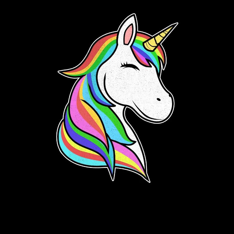 Fan de licorne tête de licorne