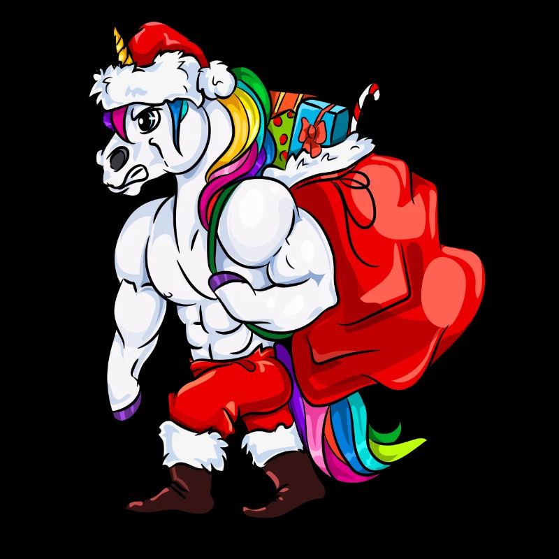 Grumpy Unicorn Einhorn Weihnachtsmann Geschenke