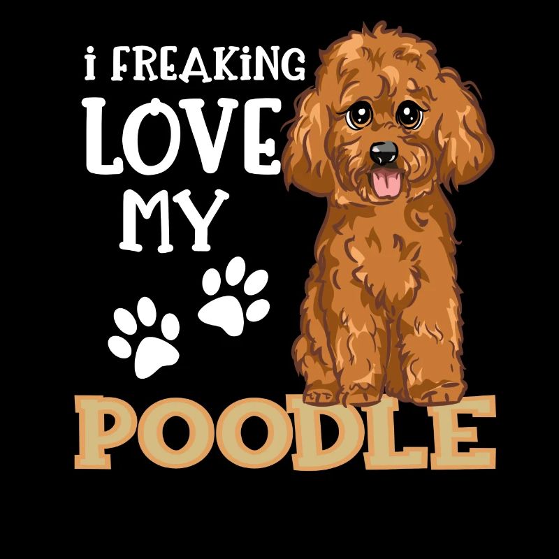 J'aime mon cadeau de chien de caniche de caniche