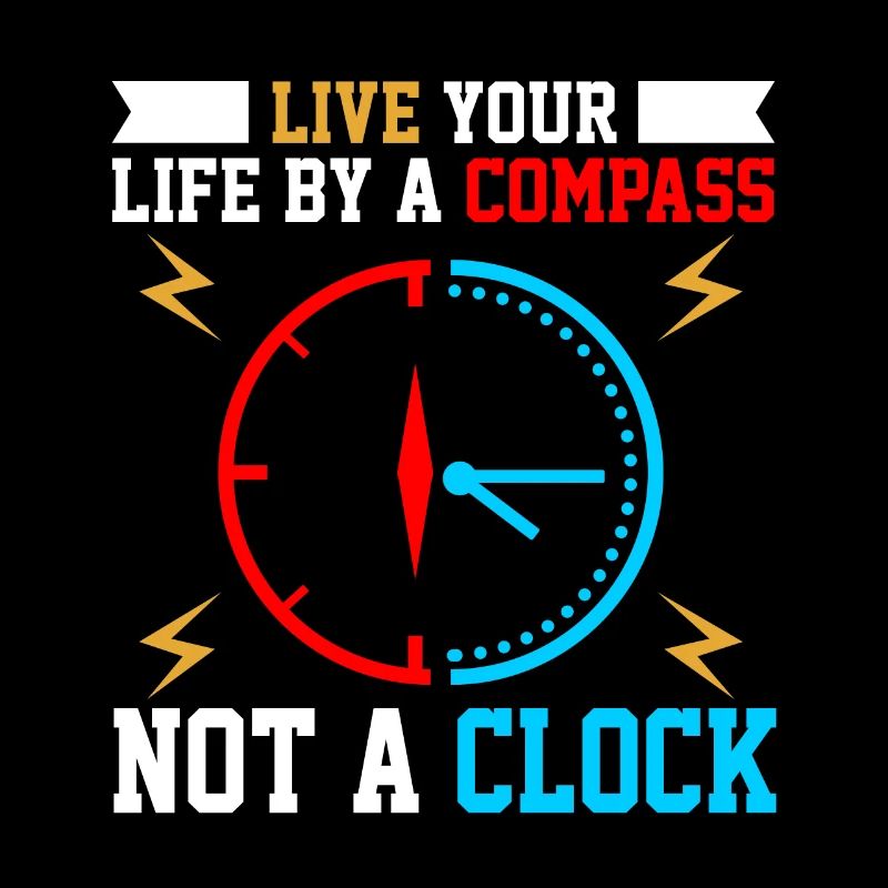 Wisdom Clock with Compass Motif