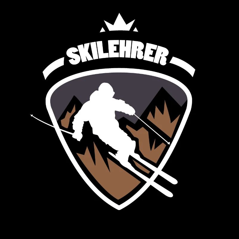 Moniteur de ski blason logo