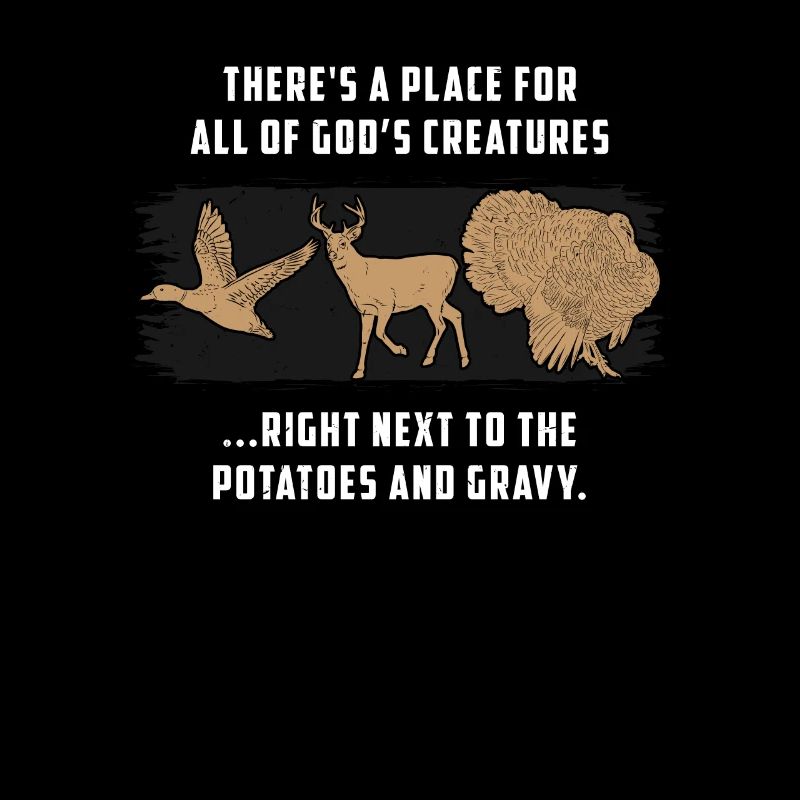 Anti Vegan Vegetarier Jäger Jagd Fleisch Geschenk