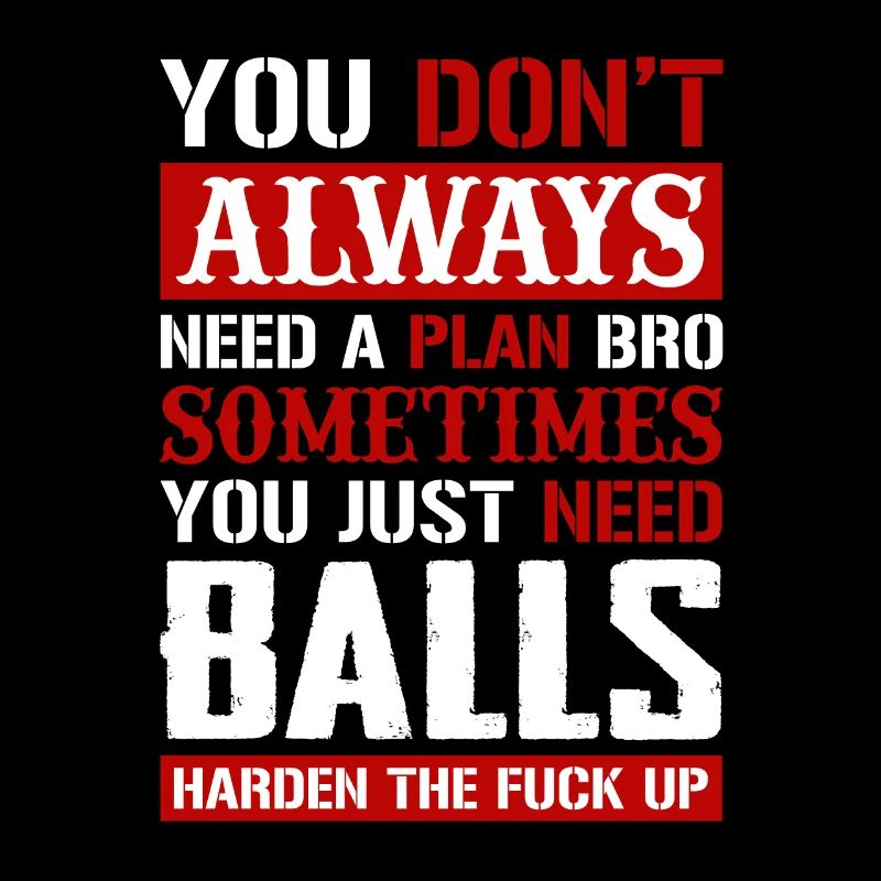 Need A Plan Bro Sometimes You Just Need Balls