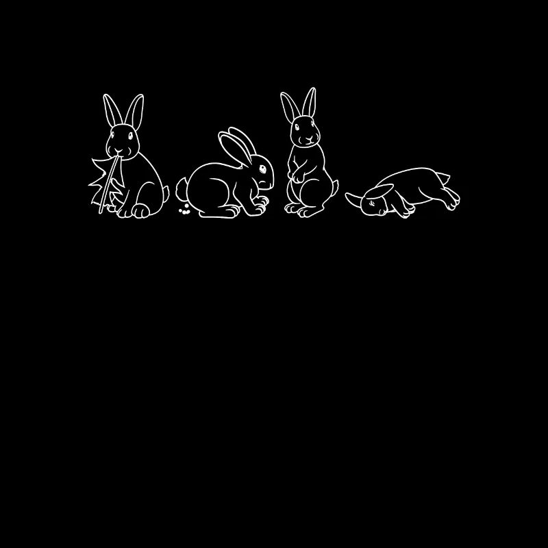 Lapin typique pose Conception de lapin drôle