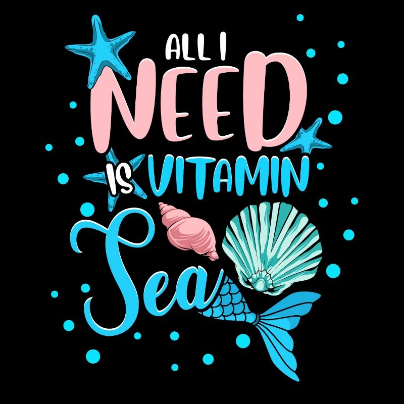 Vacances de plage de sirène de mer de vitamine