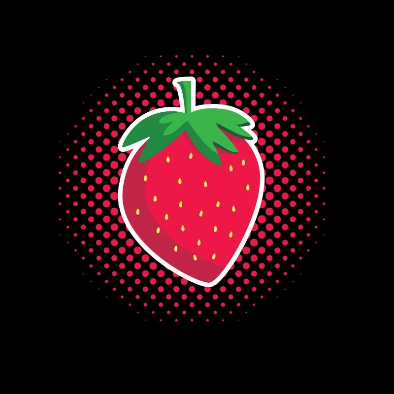 Fraise - rétro à pois rouges